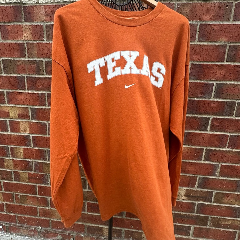 Nike Texas College Football Burnt Orange Long Sleeve Longhorns Sportswear XXL